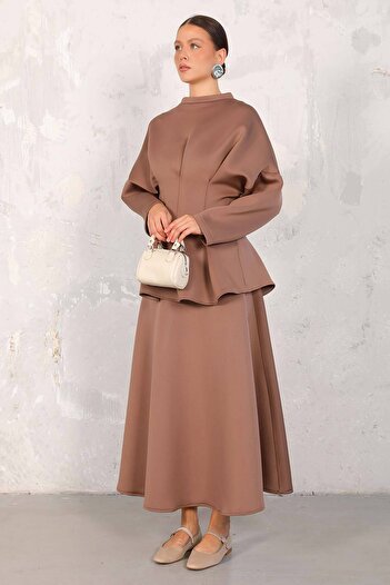 Melike Tatar MINK PUFF Skirt Suit 32-6432