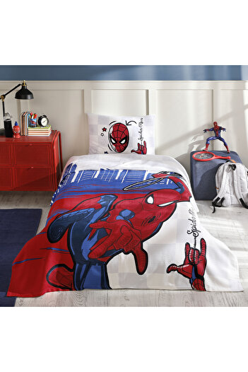 Özdilek Spiderman Single Disney Licensed Elastic Sheet Children's Pique Set