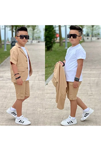 KOKOŞ BEBEK T-Shirt Included Short Sleeve Jacket and Shorts Set |   Between 3/6 Years