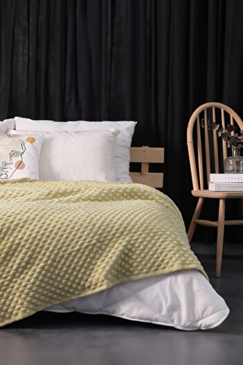 FAVORA Mink Tomurcuk Double Blanket - Green