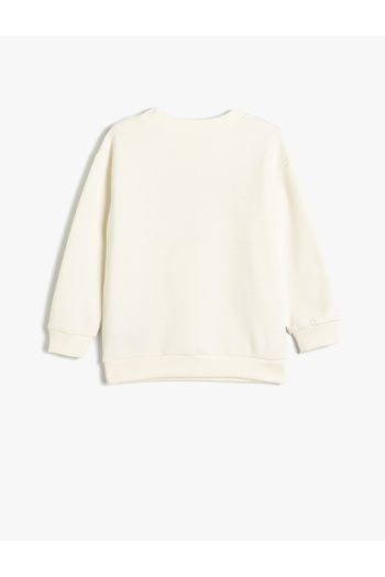 Koton Bavlněná mikina Crew Neck Blended - Slogan Printed