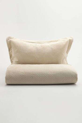 FAVORA Lidia Velvet Single Bedspread Set - Mink
