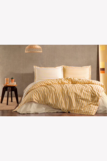 Özdilek Trioline Single Fitted Sheet Duvet Cover Set