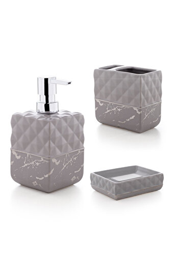 Prima Nova Nero Gray 3-Piece Bathroom Set