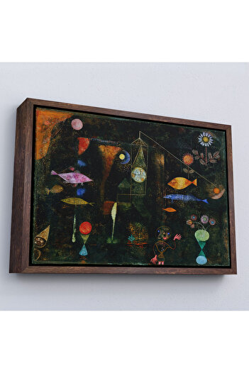 N NOXXO Paul Klee cu rama din lemn - Pictura Pește Magic - Fish Magic-7109