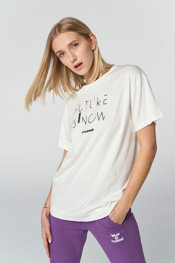 hummel Tricou alb pentru femei Hmllırıope - SS 911736 -9003