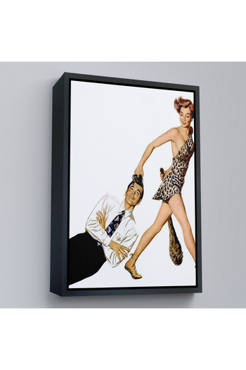 indispensablely Framed Modern Man and Woman of the Stone Age - Painting-7738