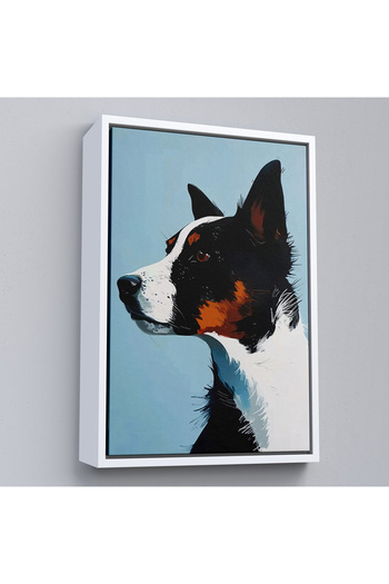 indispensablely Framed Cute Dog Painting-7635