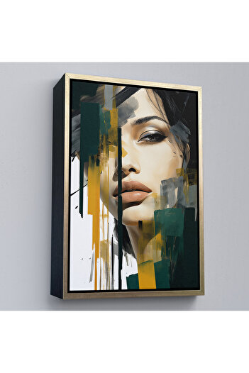 indispensablely Beautiful Woman Painting with Frame-7572