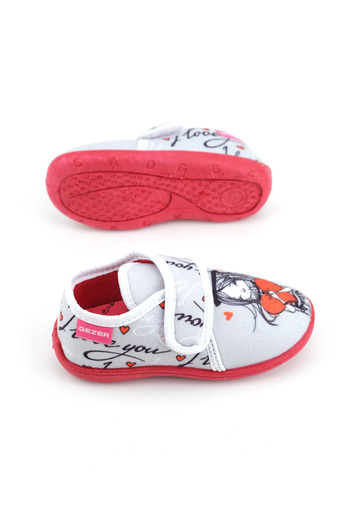 GEZER Winter Girls' Velcro Adjustable Comfortable Sole Slippers Home Nursery Shoes