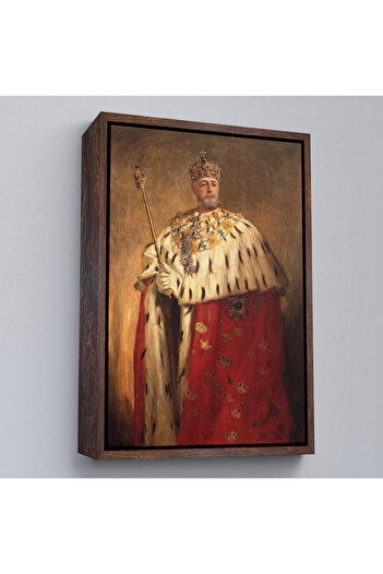 N NOXXO Pictură portret de Oscar Frederick II cu cadru din lemn-8037
