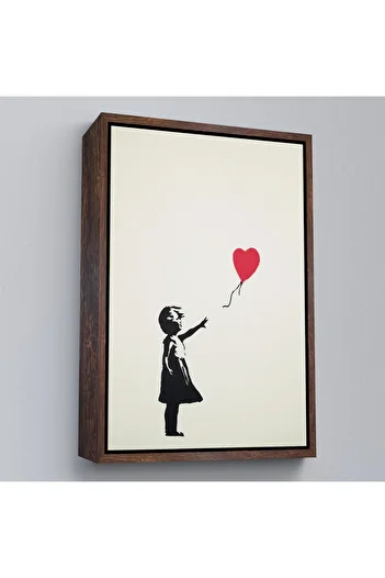 indispensablely Framed Banksy - Girl with Balloon Painting - Girl with Balloon-7310