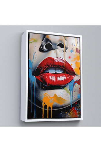 indispensablely Framed Lip Painting-7808