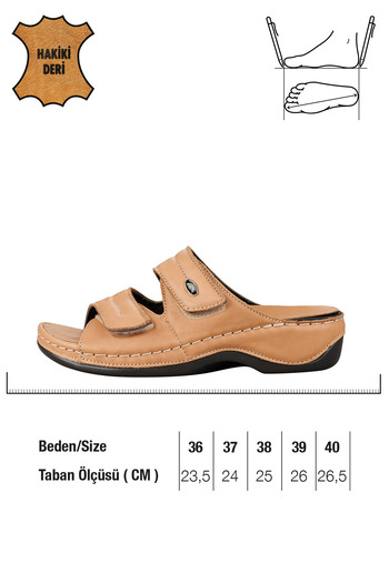 Paleng Women's Adjustable Genuine Leather Slippers