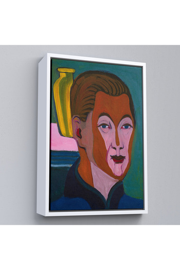 N NOXXO Wooden Framed Ernst Ludwig Kirchner - Painter's Head Painting-7406