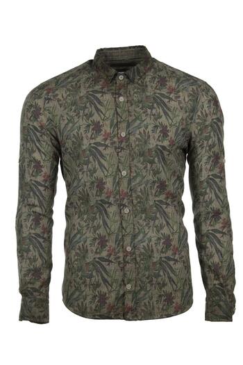 Arma Ανδρικό λινό πουκάμισο Khaki Regular Fit Y9gkd1083