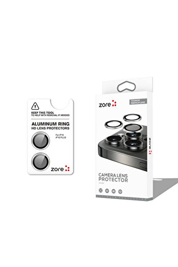 zore Apple iPhone 16 Zore Cl-12 Premium - Sapphire Anti-Fingerprint Anti-Reflective Camera Lens Protector