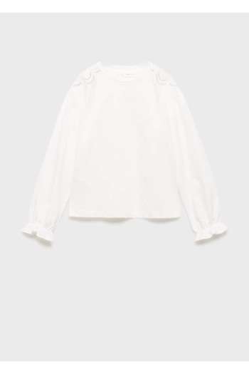 MANGO Kids Κέντημα Λεπτομερές T-Shirt