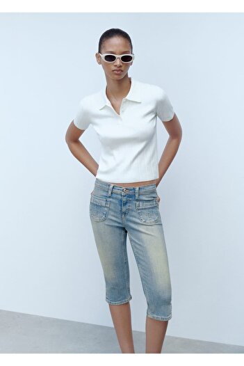 MANGO Woman Capri Jean - Straight Cut
