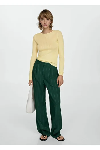 MANGO Woman Ribbed Knitwear Sweater