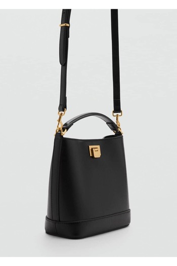 MANGO Woman Mini geantă shopper cu detalii metalice