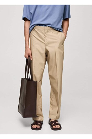 MANGO Man Regular Cut 100% Cotton Trousers