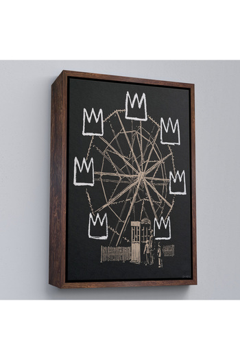 indispensablely Framed Banksquiat Painting-8075