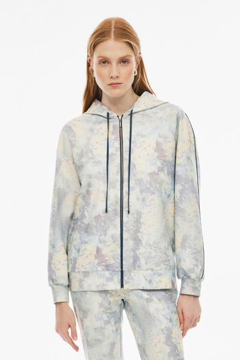 Perspective Gianas Comfortable Fit Standard Size Hooded Multicolored Women's Tracksuit Coat