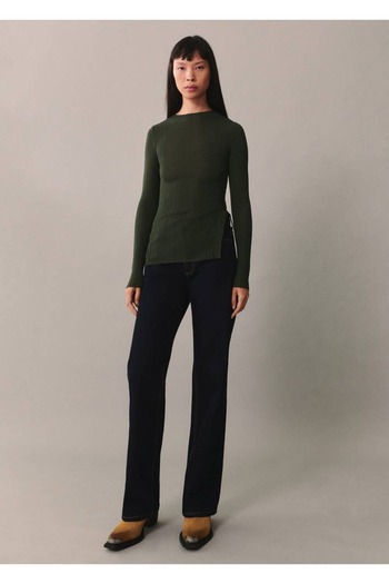 MANGO Woman Button Detailed Semi-Transparent T-Shirt