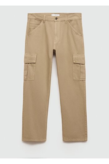 MANGO Man Düz kesim kargo jean pantolon