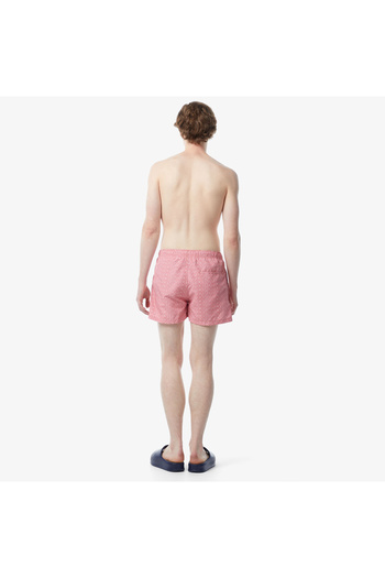 Lacoste Erkek Desenli Pembe Mayo Şort