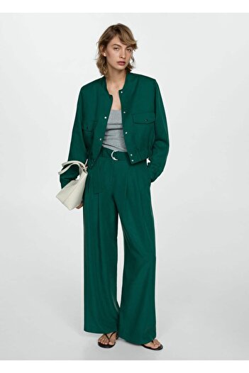 MANGO Woman Lyocell Jacket - Pocket Model