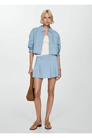 MANGO Woman Denim Shirt Jacket - Pocketed