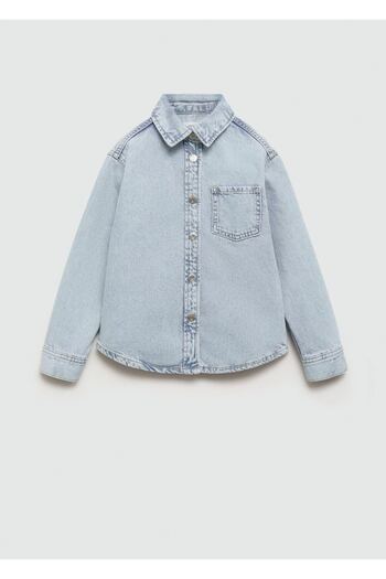 MANGO Kids Cepli Denim Gömlek