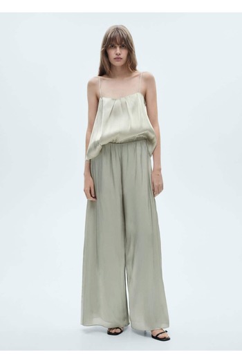 MANGO Woman Draped Satin Pants