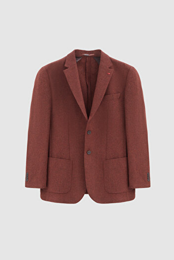 D'S Damat Groom Colorful Tile Dobby Woolen Blazer Jacket - Double Slits, Regular Fit