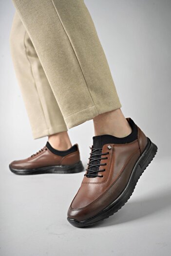 MUGGO Free Guaranteed Men's Daily Classic Genuine Leather Casual Comfortable Orthopedic Shoes