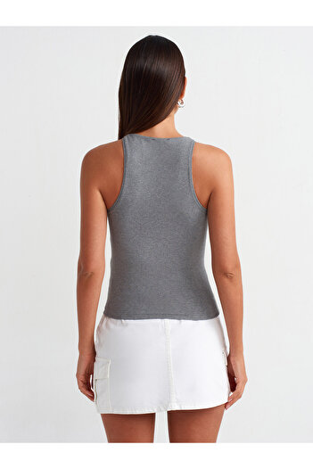 Dilvin 30997 Halter Neck Top-Anthracite