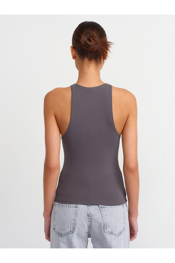 Dilvin 3694 Smoked Halter Neck T-shirt