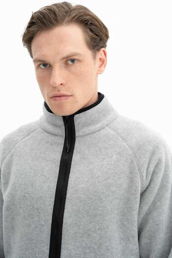 Arma Чоловічий сірий стильний regular fit махровий светр без ворсу K26324674601