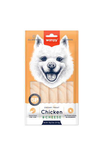 Wanpy Tavuklu&peynirli 12'li Krema Köpek Ödülü 5x14g Ra-57