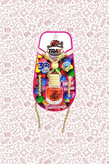 TRAX Oto Araç Ayna Asma Şişe Cam Koku Sakız Aromalı Oto Parfümü 8ml