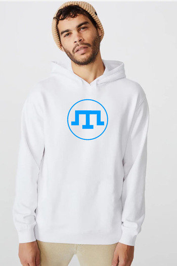 Tshirthane Кримськотатарський тамга білий чоловічий 3-шаровий світшот з капюшоном