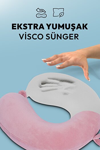 Wexta Seyahat Boyun Yastığı Comfort Ortopedik Seyahat Yastığı Visco