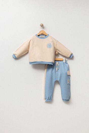 Jikko Baby Erkek Bebek Baskılı Eşofman Takımı 9042