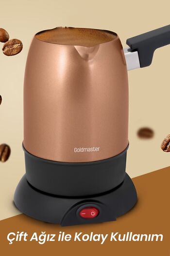 GOLDMASTER Köpük Gold Çift Ağızlı Elektrikli Cezve