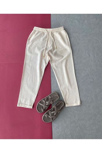 MFU collection Men's Oversize Loose Cut Comfortable Linen Trousers