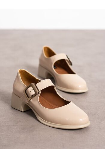 Alemdar Shoes Жіночі лофери - LOREX кремові з баретом