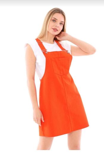 bacc Orange Strap Women's Denim Salopet - Bcdf-234200