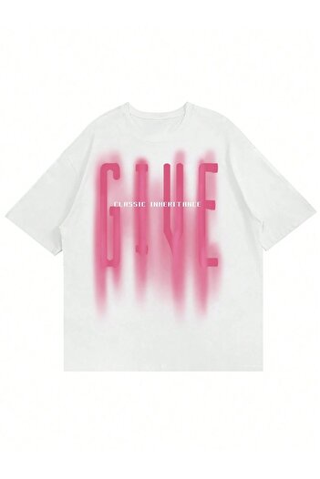 Mad&Calf Μπλουζάκι Unisex Give Printed Crew Neck Oversize
